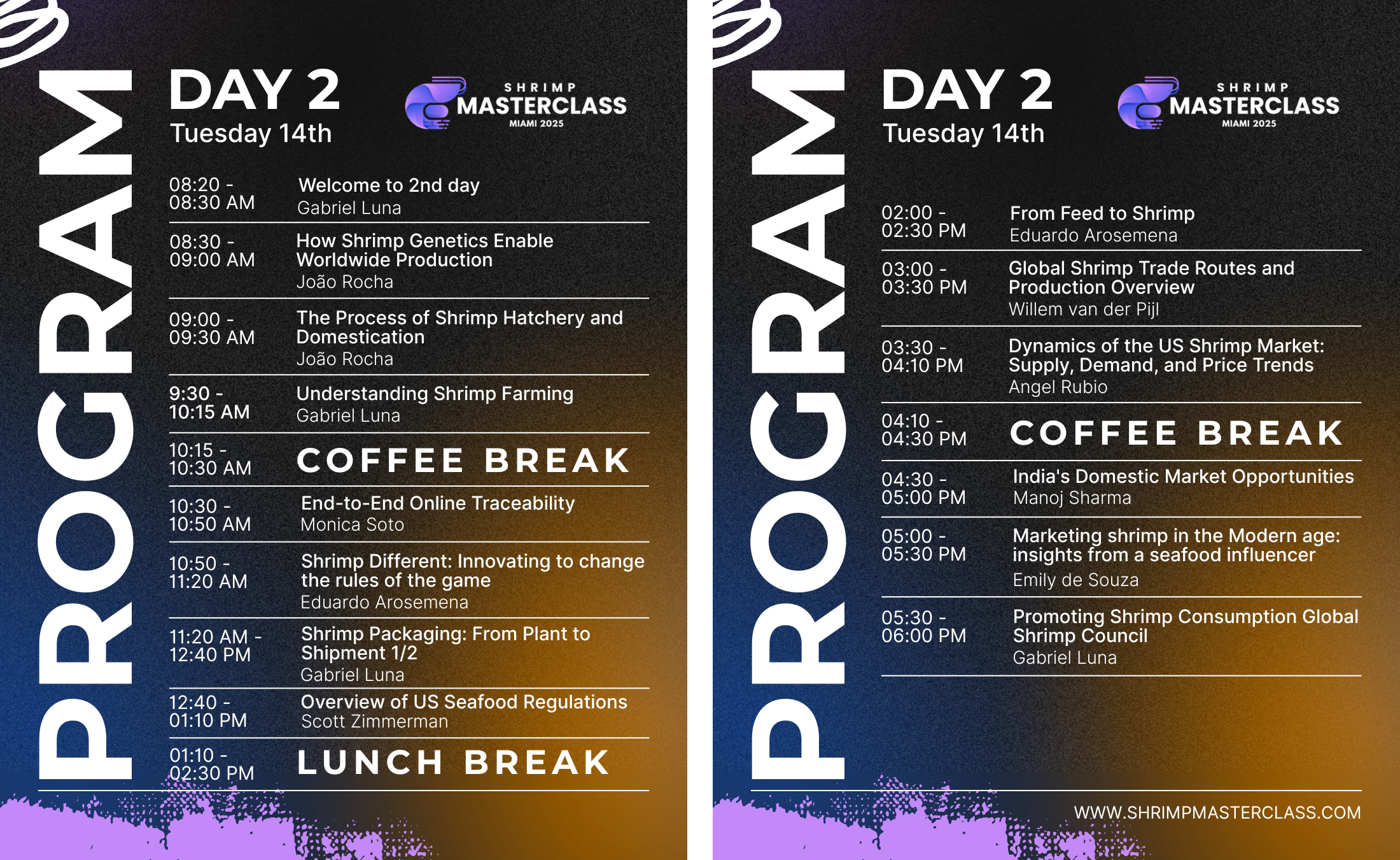 Shrimp Masterclass 2025 Day 2 Program