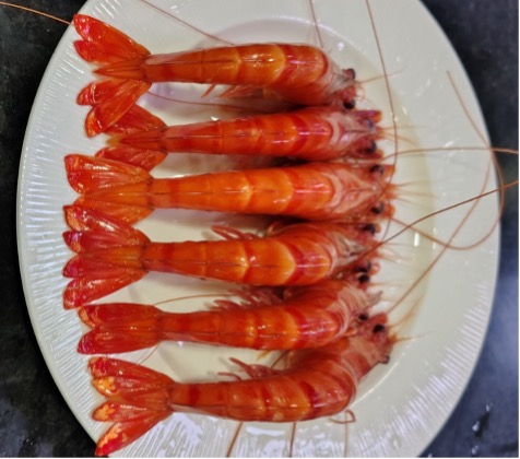 Shrimp on a plate