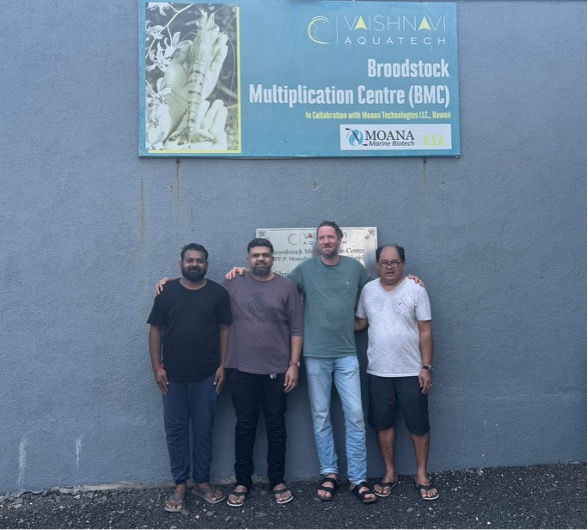 Willem with friends in India